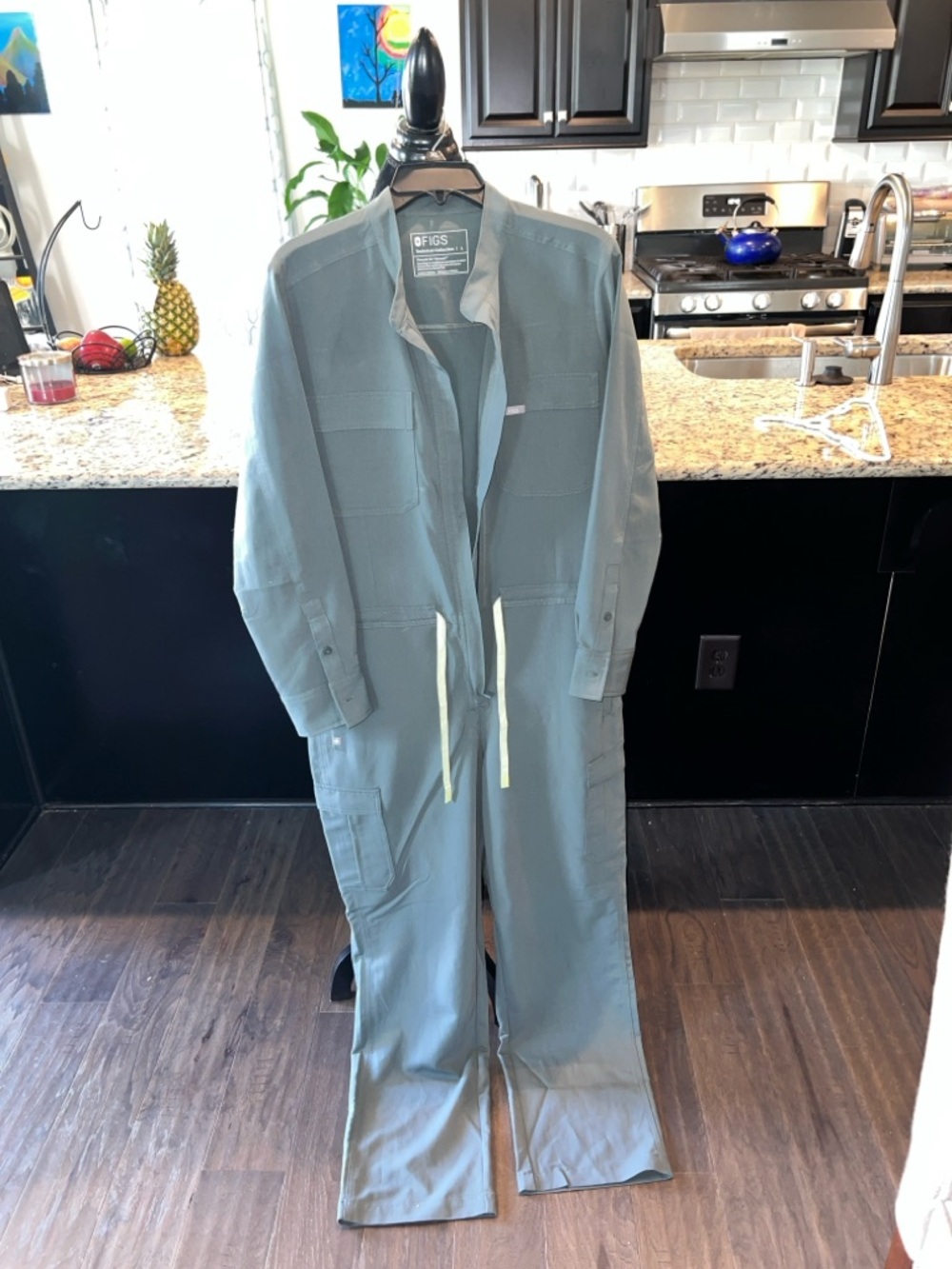 Figs Sage Utility Jumpsuit with Drawstring